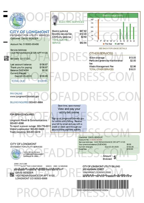 longmont utility bill